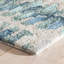 Tapis indigo / denim / beige en laine à motif abstrait Paint Chip-57360362