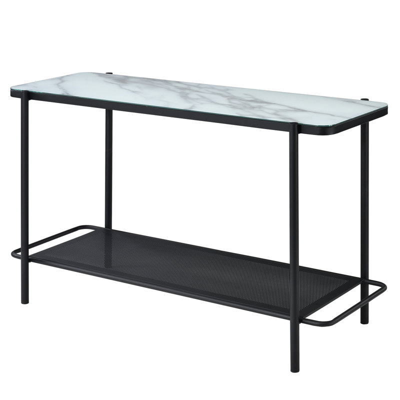 47.88'' Glass Top Console Table
