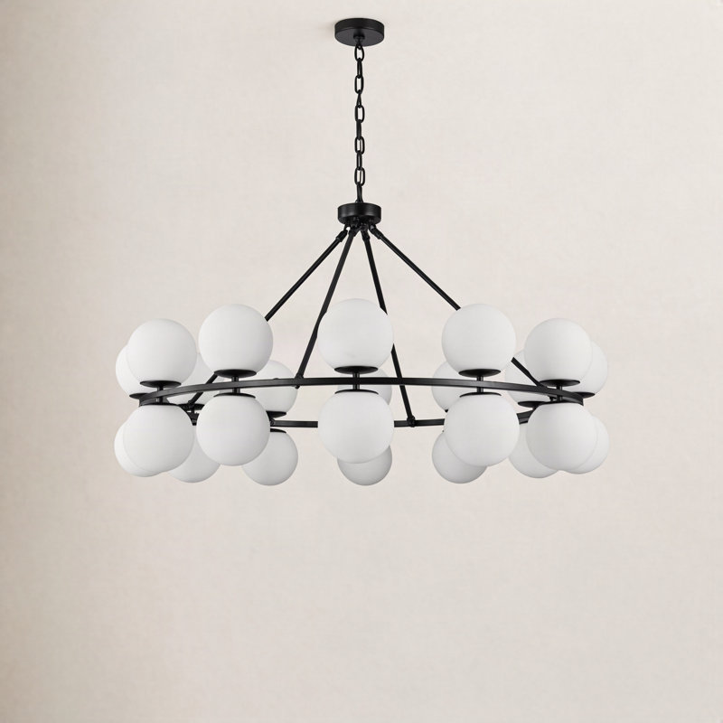 Delmy 24 - Light Dimmable Wagon Wheel Chandelier