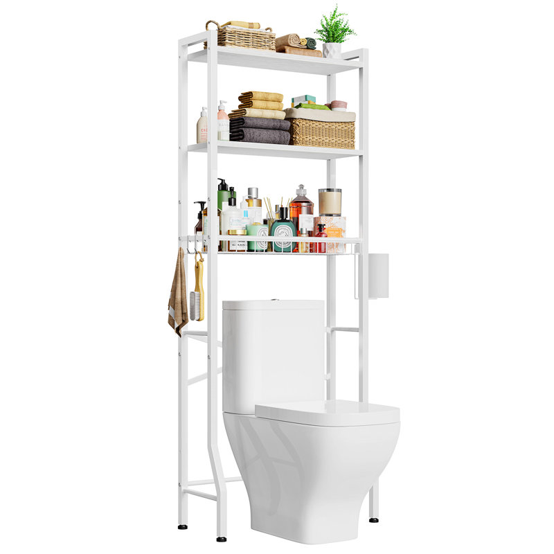 Leliana Metal Freestanding Over the Toilet Storage, White