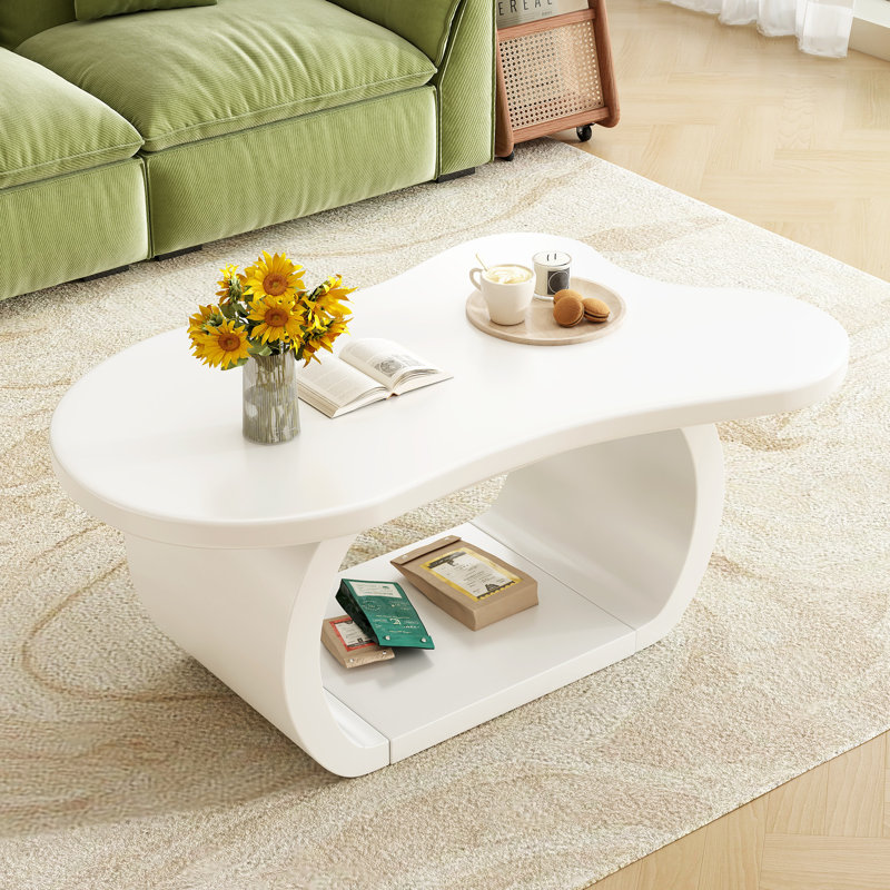Table basse à plancher, Blanc
