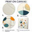 «Distant Galaxies Midcentury Elegant Retro I», art mural moderne sur toile bleue-114714930-114714931-114714932