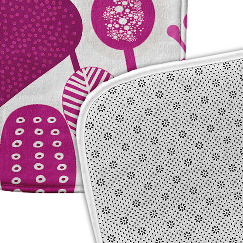 Tapis de bain Botanical Blooms, L 17 po x L 24 po, Rose