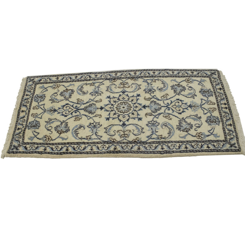 Tapis unique en laine noué à la main de style années 2000 de 2 pi 3 po x 4 pi 10 po noir / brun / beige Kandice