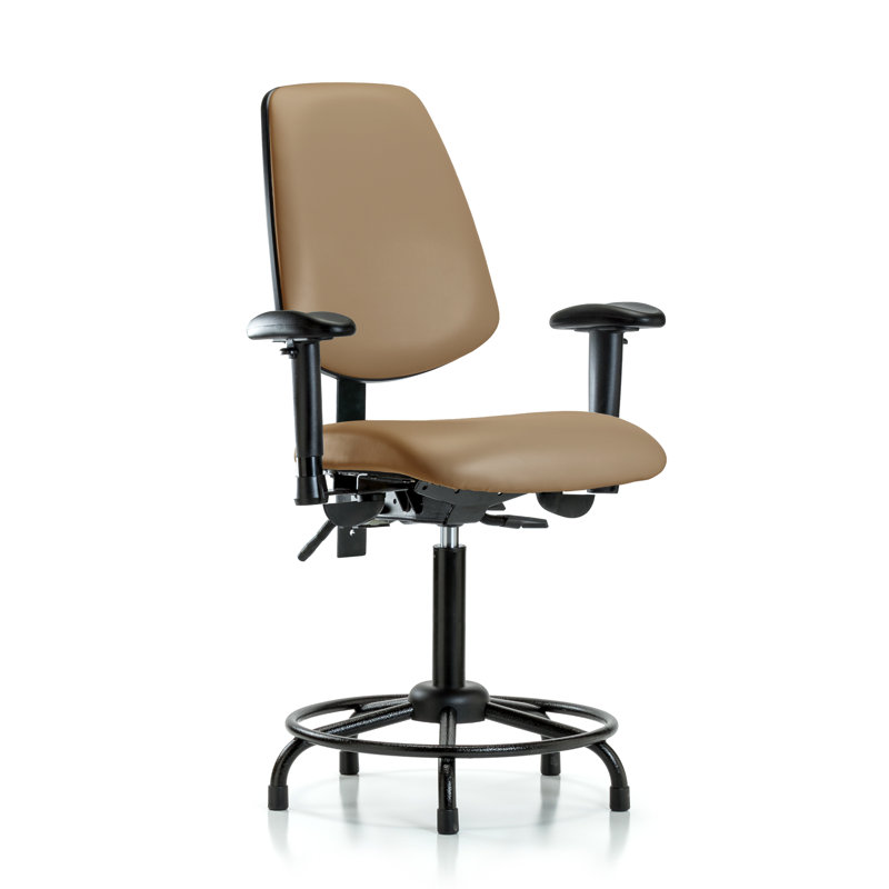 Fauteuil de dessin ergonomique Elyssa, Patins, Non inclus, Taupe