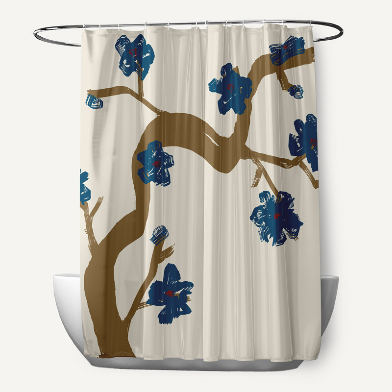 Rideau de douche simple Hamill, Bleu sarcelle