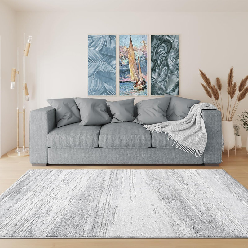 Ruglenza Modern Area Rug - Soft Pile Easy Clean Carpet for Living Room & Bedroom, Durable Synthetic Fibre, Stylish Home Decor Rug