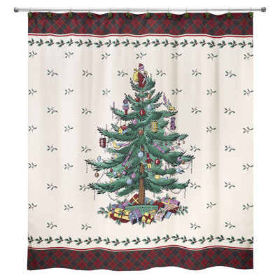 "Spode Tartan Shower Curtain"