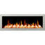 Foyer électrique intelligent 58 "ZEF58V de Latitude Liedeer Homes | Cadre blanc ultra-mince fixé au mur et encastré | Décoration multi-flammes HD, bûches respirantes et roches de glace pilée, contrôle de l'application