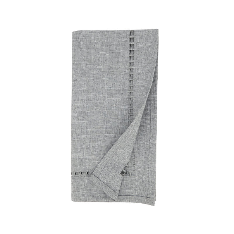 Ensemble de 4 serviettes de table découpées au laser, Gris clair