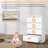 Horizontal File Cabinet 4 Drawers, White Locking File Cabinet