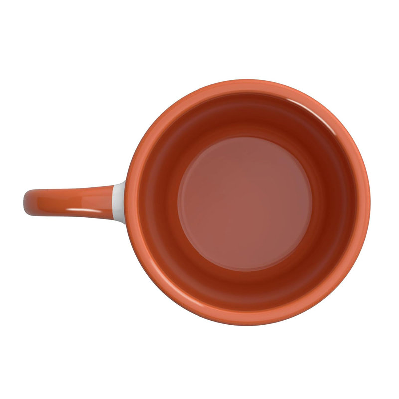 Chamomile Poppy Wildflower Ceramic Mug, 11oz, Orange