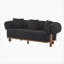 Canapé à accoudoirs arrondis - noir-1430750717