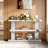 46" Mirrored Console Table 3-Tier Storage Shelf, Silver