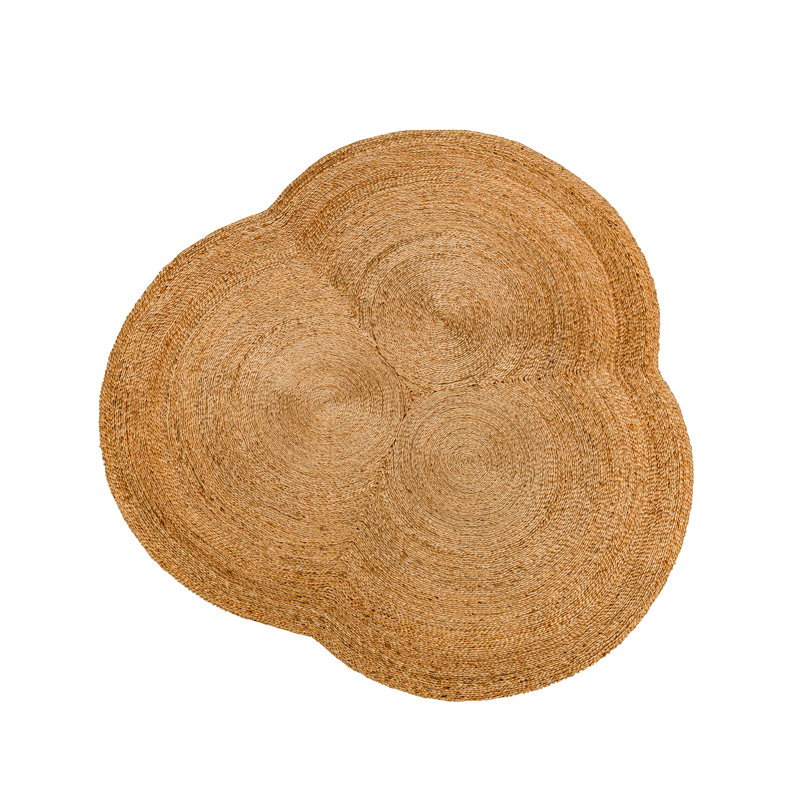 Handwoven Flower Shape Jute Doormat