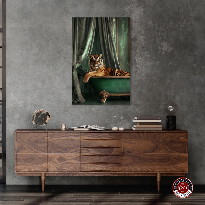 «Elegant Tiger Bath Canvas» par Notoriart, Toile tendue, H 36 po x l 24 po