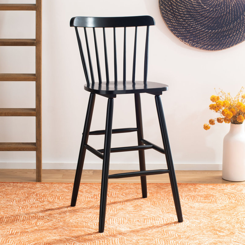 Solid Wood Counter Stool, Black, Bar Stool (76.2cm Seat Height)
