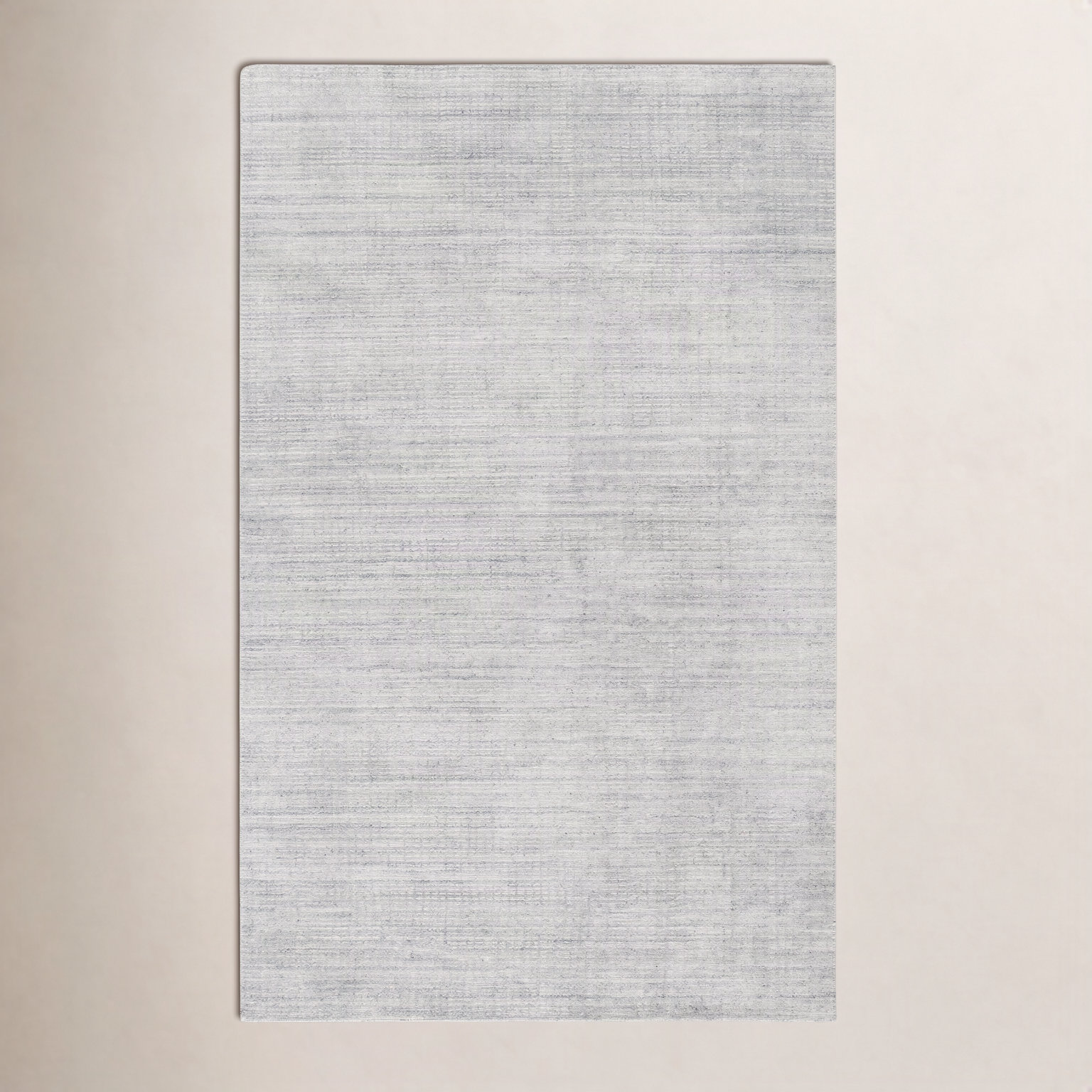 Lilah Light Gray Hand-Knotted Rug, Rectangle 4' x 6'