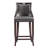 Emperor Traditional Vegan Leather Upholstered Beech Wood Bar Stool in Graphite-90541467