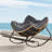 Weixel Wicker Rocking Chair With Cushion And Footrest