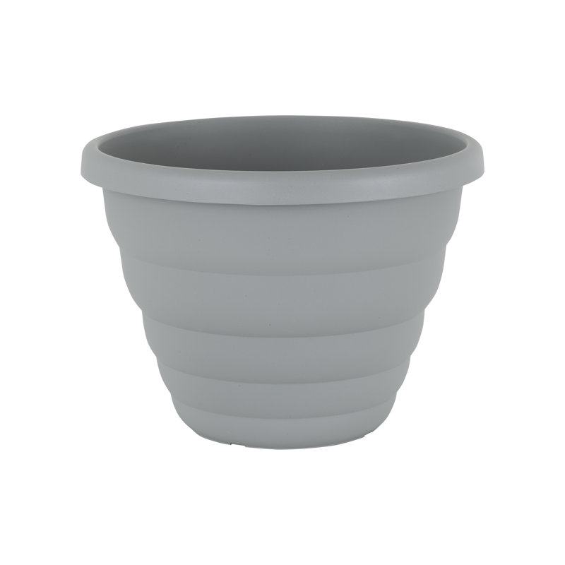 Wham Beehive Round Pot Cement, 28.5 cm H x 40 cm W x 40 cm D, Grey