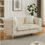 61.25-Inch Modern Luxury Velvet Sofa With Chesterfield Button Tufting And Metal Legs, Includes Two Decorative Pillows.-229098709