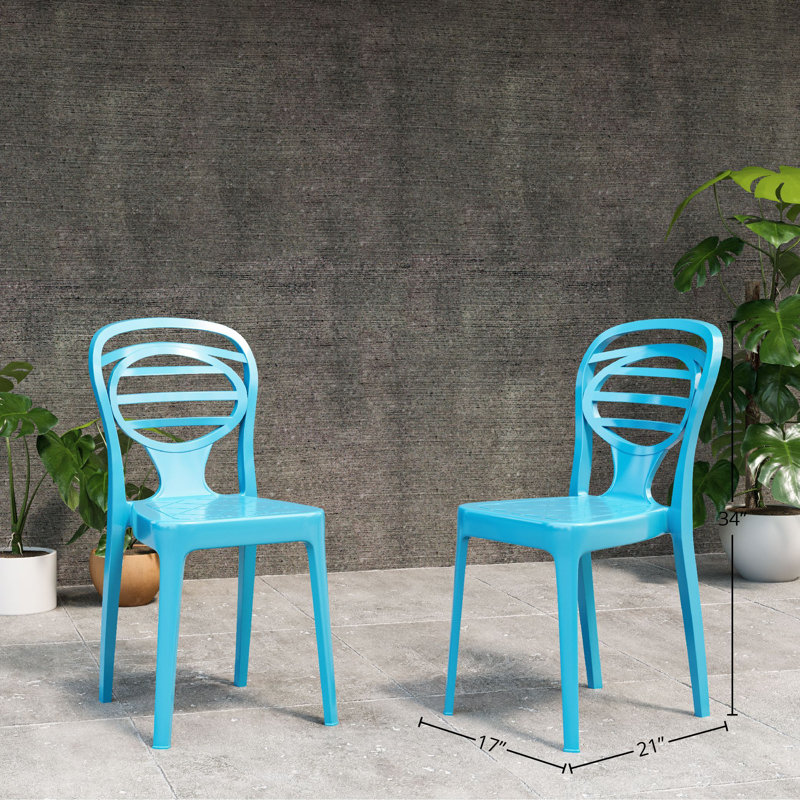 Fauteuil de salle à manger Melean, Bleu