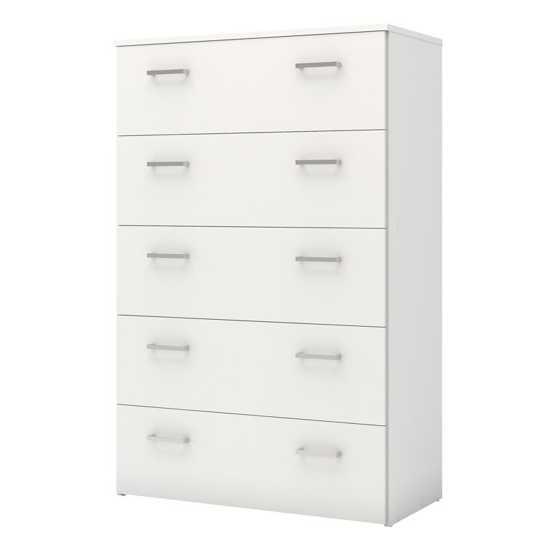 Orval 74.1cm W 5 - Drawer Chest of Drawers, White