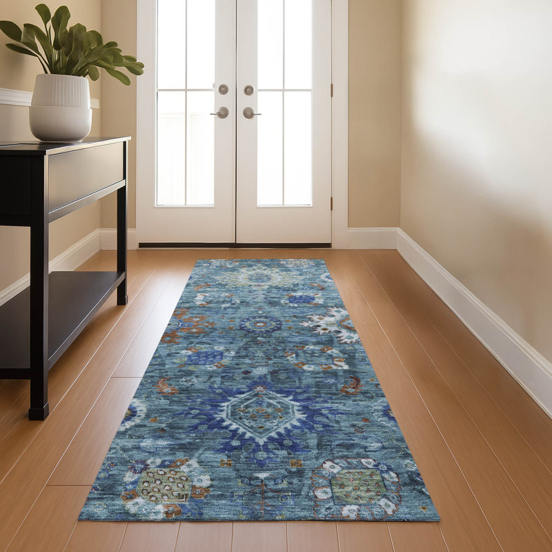 Machine Washable Mayfield AMF1927 Global Rug, Runner 2'3" x 7'6"