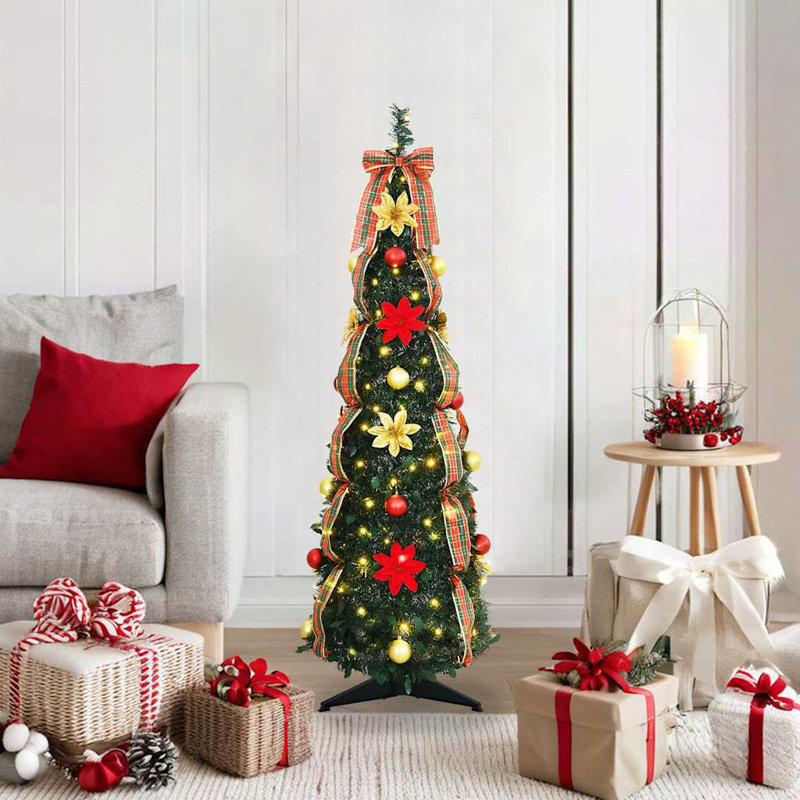 Artificial Christmas Tree Green PVC, 3.94' H