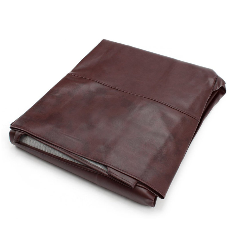 Hathaway 92" Brown Synthetic Leather Pool Table Cover