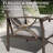 Stylish All-Weather 48-Inch Metal Loveseat with Plush Gray Cushions and Durable Black Frame