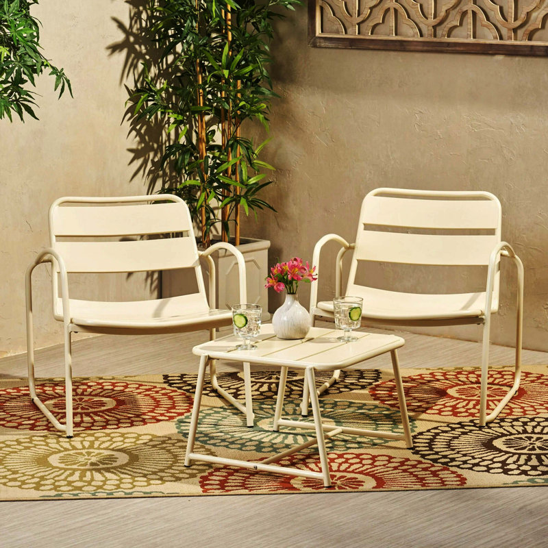 Conrad 3-Piece Chat Set, Matte White