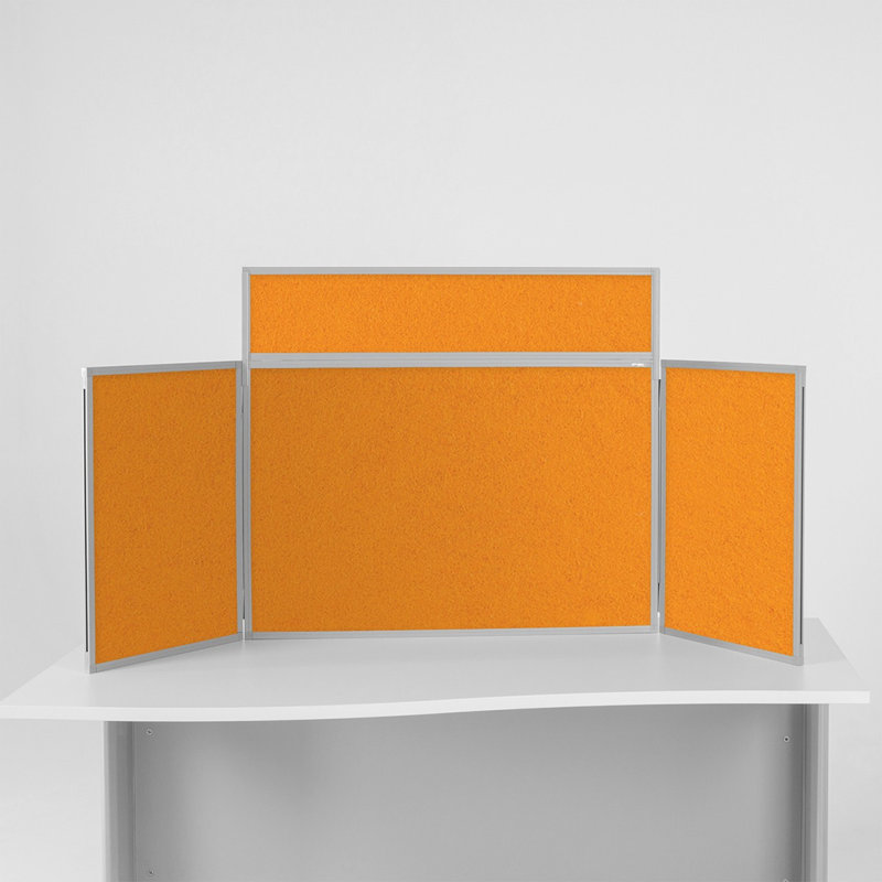 Free-Standing Reversible Bulletin Board 80cm H x 180cm W, Orange
