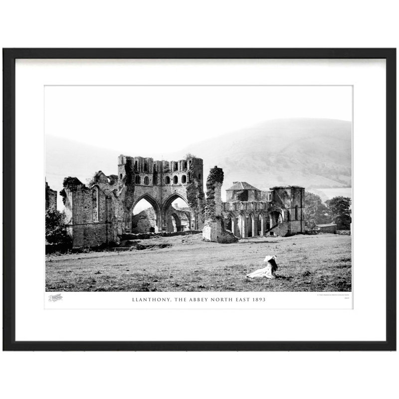 Llanthony, The Abbey North East 1893 - Single Picture Frame Print, 45cm H x 60cm W x 2.3cm D