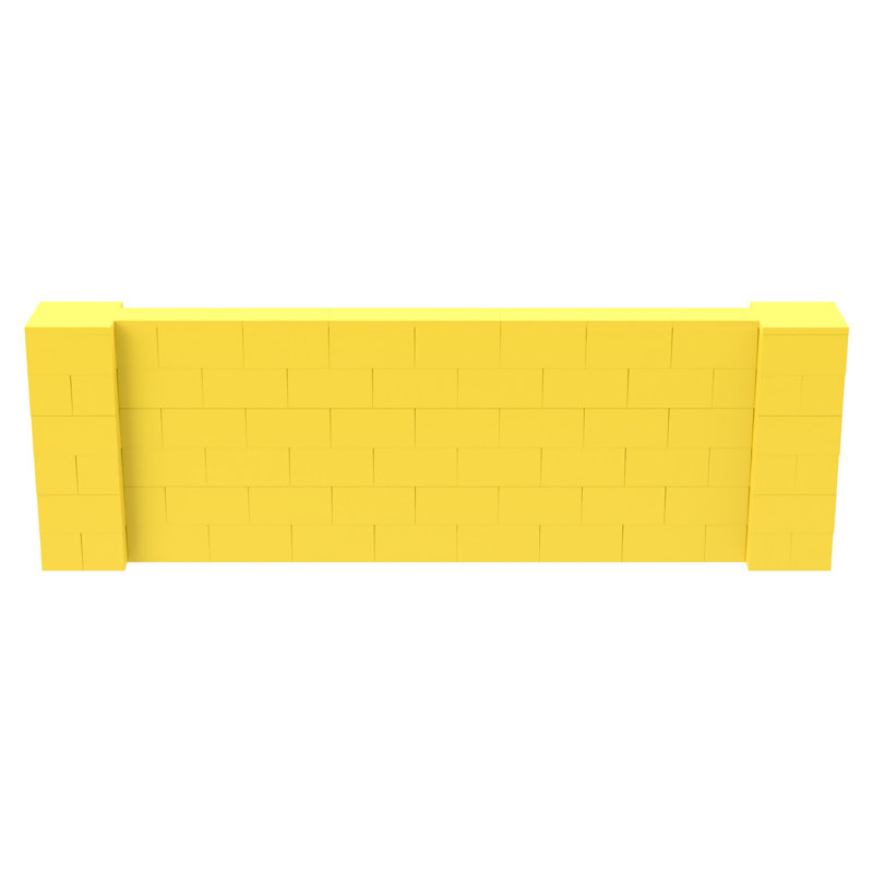 Ensemble mural pour poney Everblock, Jaune, H 36 po x l 120 po x P 12 po