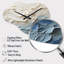 Horloge murale asymétrique en métal blanc et bleu-106025016