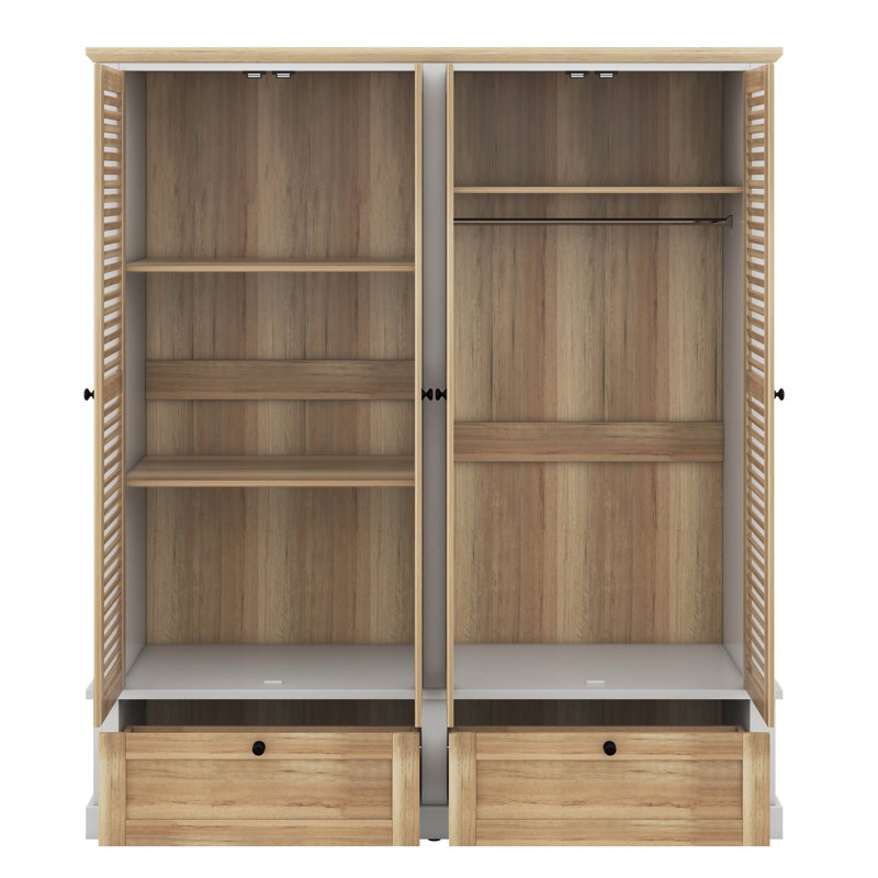 Armoire penderie avec 2 tiroirs