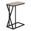 Table d'appoint, en forme de C, bout, côté, collation, stratifié, métal noir, contemporain, moderne-834403703