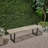Metal/Solid Wood Outdoor Bench-1209436497