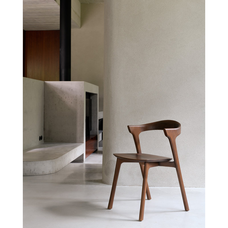 Bok Solid Wood Dining Chair, Teak Brown
