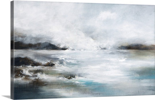 «Coastal View I» par Buzzell, reproduction d'art sur toile, H 32 po x l 48 po x P 1,25 po