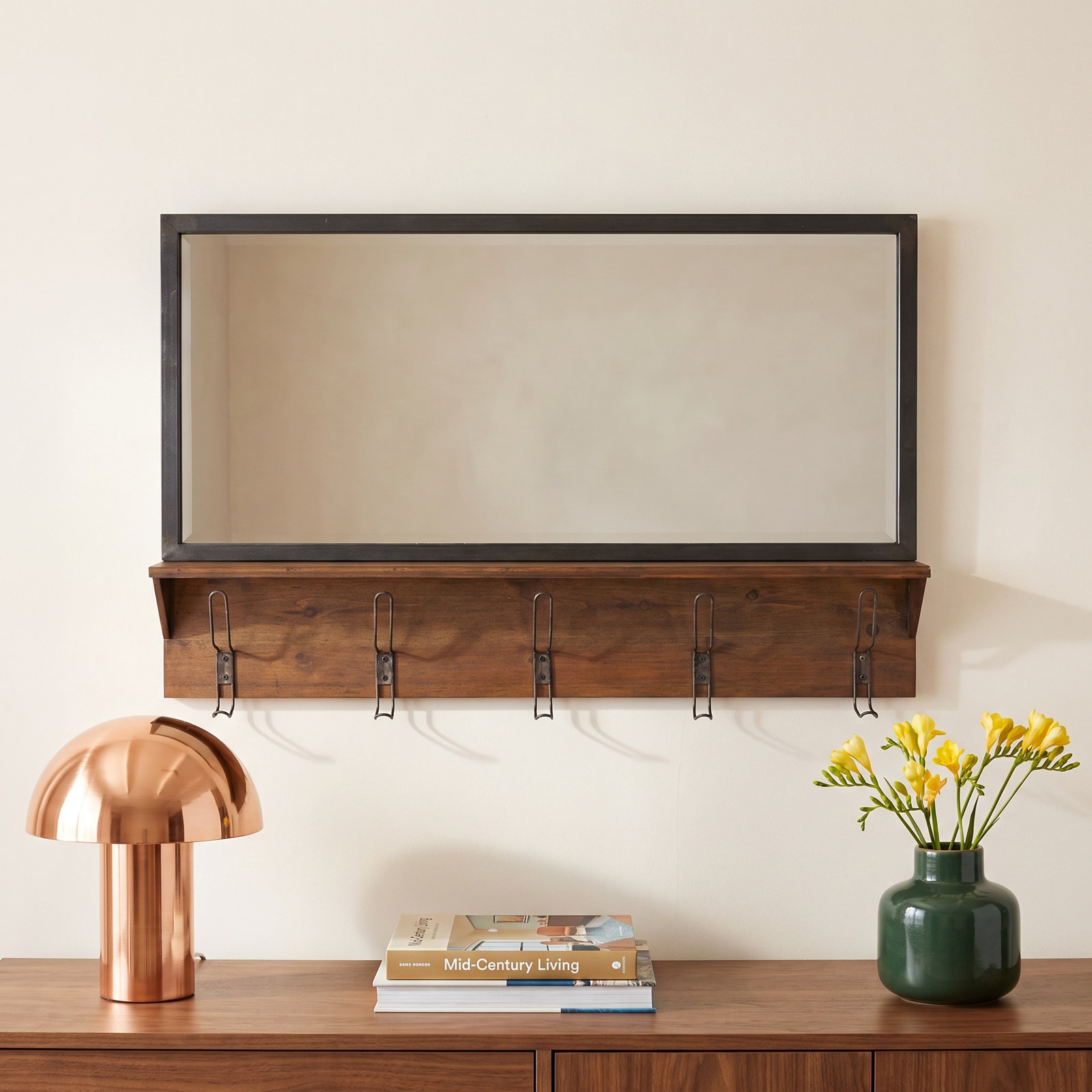 Ilona Flat Mirror, 21.75" x 36", Brown
