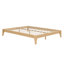 Base de lit plateforme en bois avec support en lattes de bois-106064833