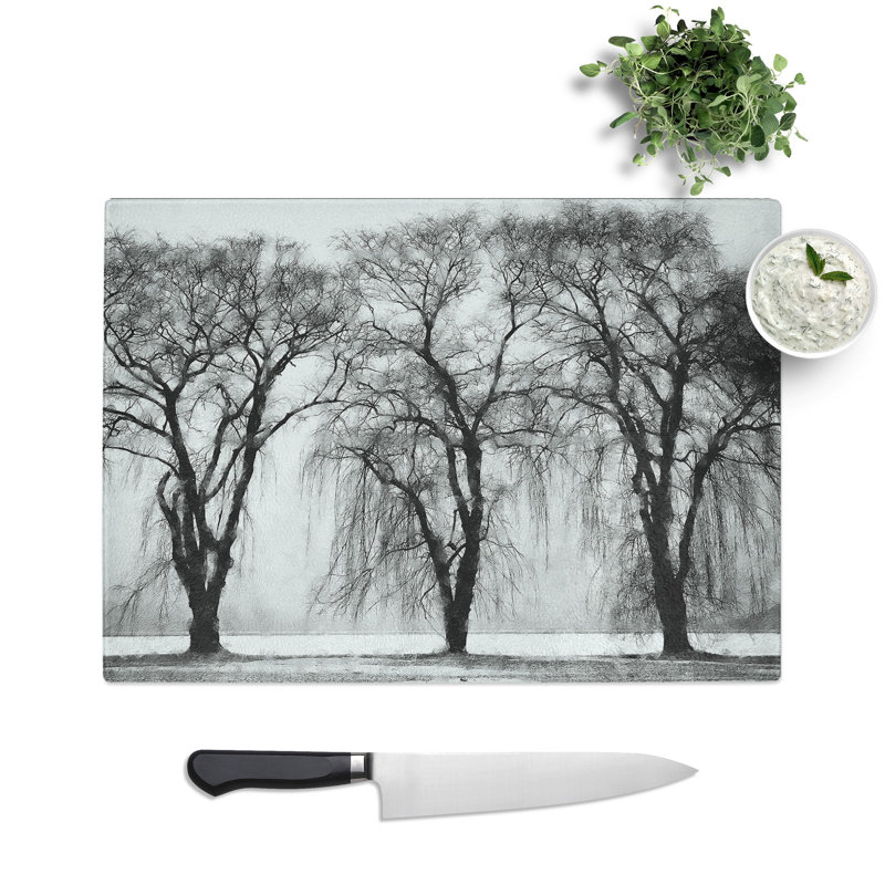 Three Trees at Winter Chopping Board, 0.4cm H x 28.5cm W x 39cm L