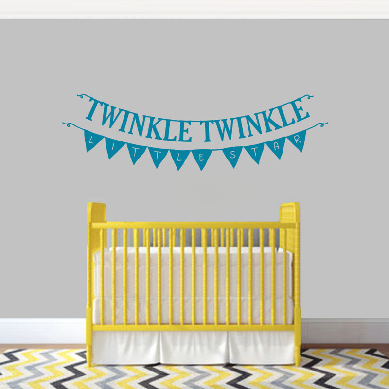 Décalcomanie murale twinkle twinkle little star, Bleu sarcelle
