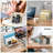 Transparent Desktop Organizer With Dividers, 3 Partition File Organizer File Sorter, Clear