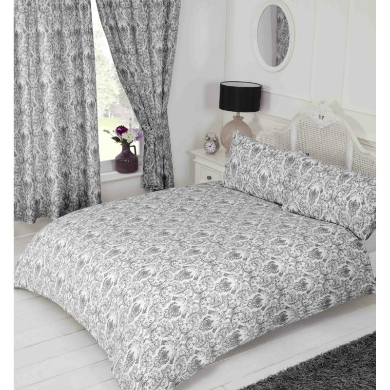 Annette Giovanni  132 TC Duvet Cover Set, Black, Single Duvet Cover + 1 Standard Pillowcase