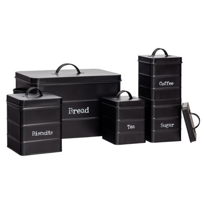 Harbour Housewares -  Vintage Metal Kitchen Canisters Set