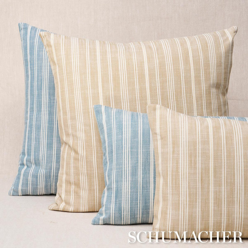 Coussin Schumacher x Mark D. Sikes, Bleu, H 18 po x l 18 po, Carrée